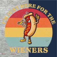 Im Just Here For The Weiners 4th Of July Kids Colorblock Raglan Jersey thumb 2