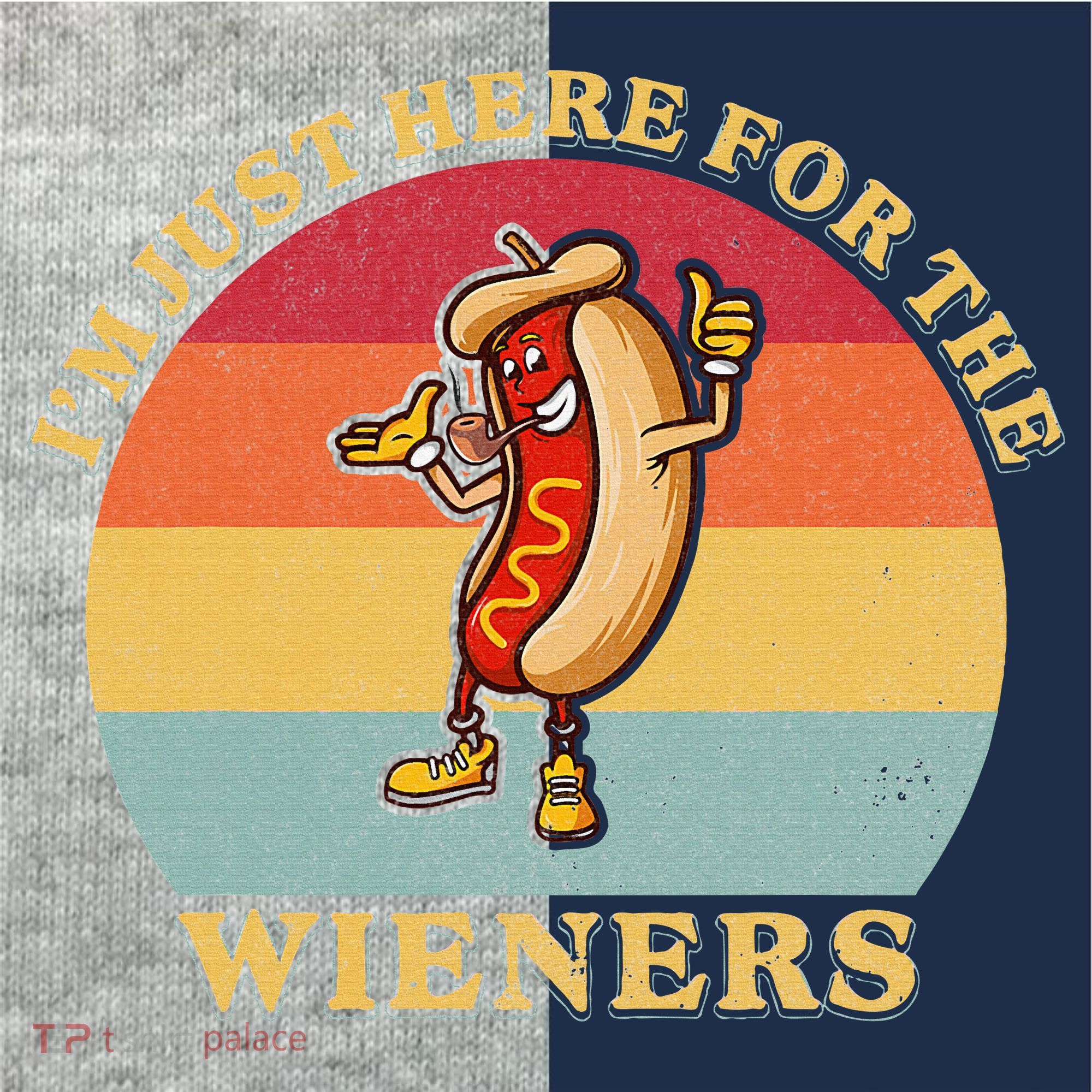 Im Just Here For The Weiners 4th Of July Kids Colorblock Raglan Jersey
