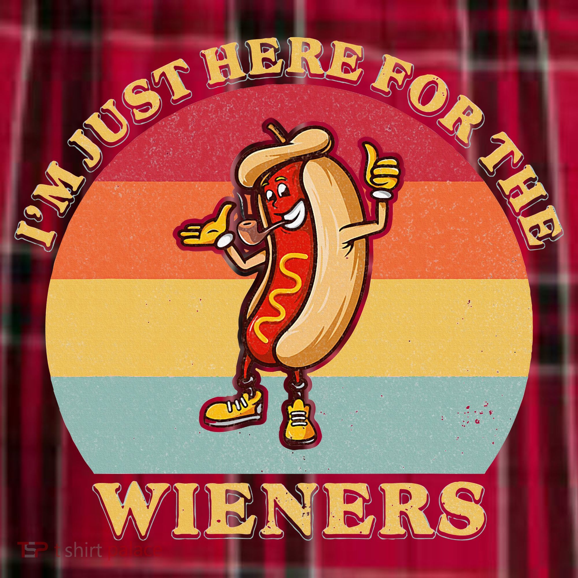 Im Just Here For The Weiners 4th Of July Women's Flannel Plaid Pajama Pants