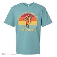 Im Just Here For The Weiners 4th Of July Sueded Cloud Jersey T-Shirt thumb 0