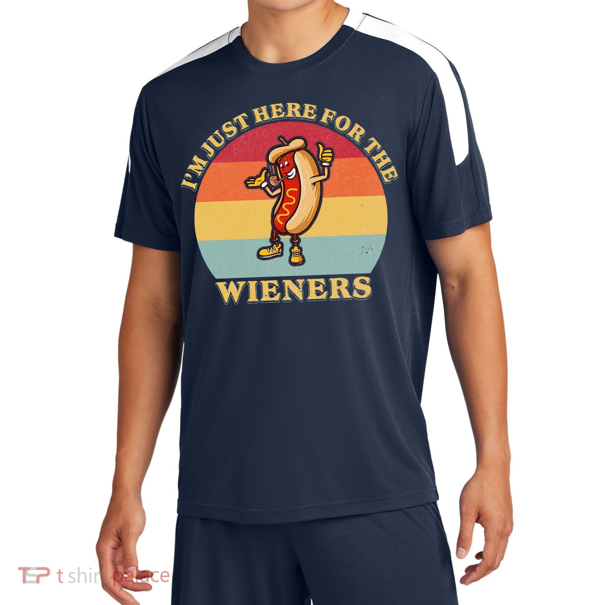 Im Just Here For The Weiners 4th Of July Sport-Tek Competitor United Soccer Jersey