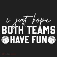 I Just Hope Both Teams Have Fun White Tee Basketball Lovers Gift Beanie thumb 2