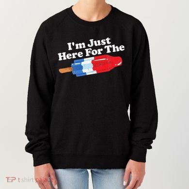 I'm Just Here For The Popsicle Funny Bomb Retro 80s Pop Gift Women's Sweatshirt