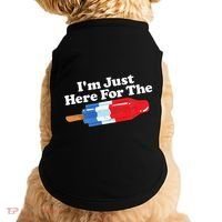 I'm Just Here For The Popsicle Funny Bomb Retro 80s Pop Gift Doggie Tank thumb 0