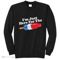 I'm Just Here For The Popsicle Funny Bomb Retro 80s Pop Gift Sweatshirt thumb 0