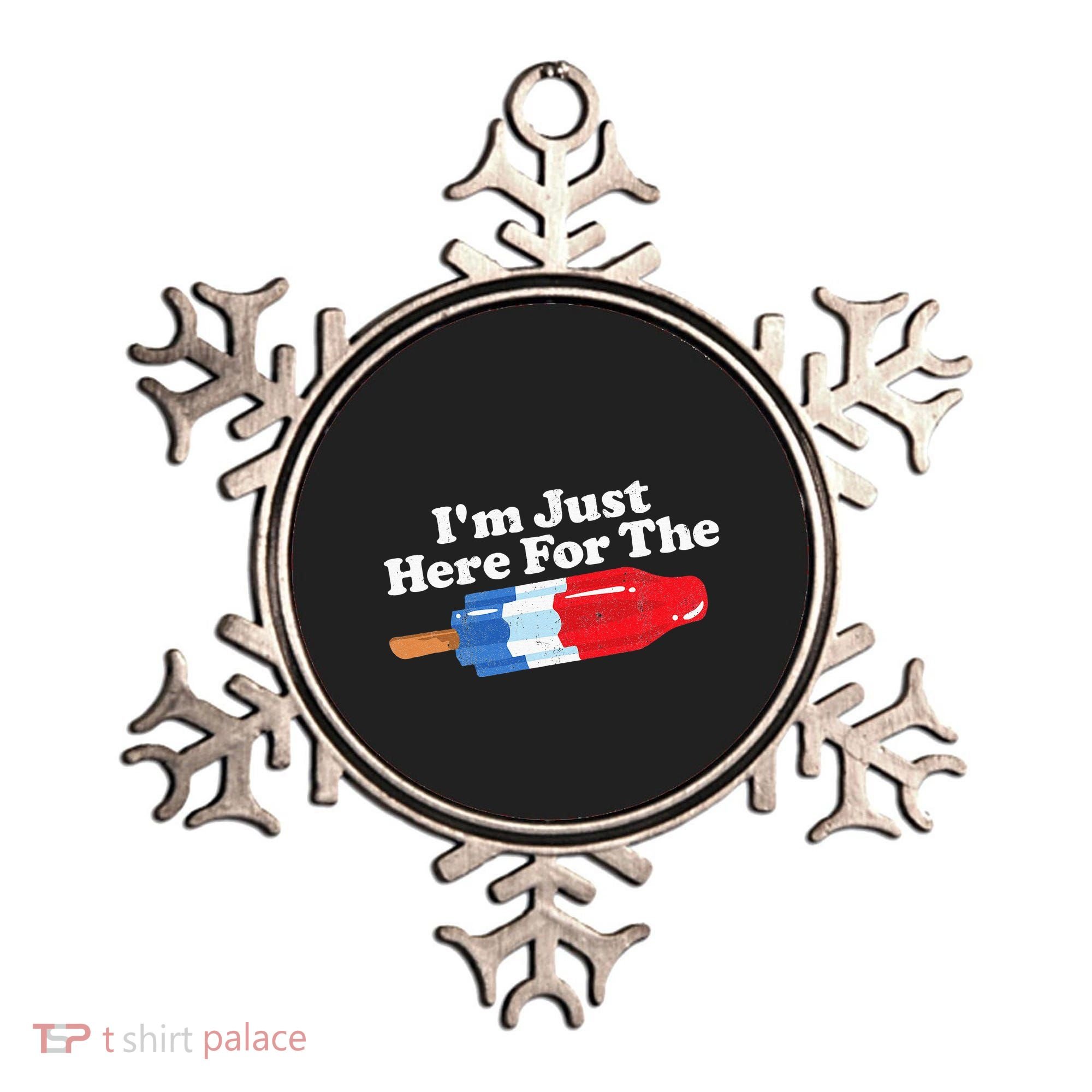 I'm Just Here For The Popsicle Funny Bomb Retro 80s Pop Gift Ornament