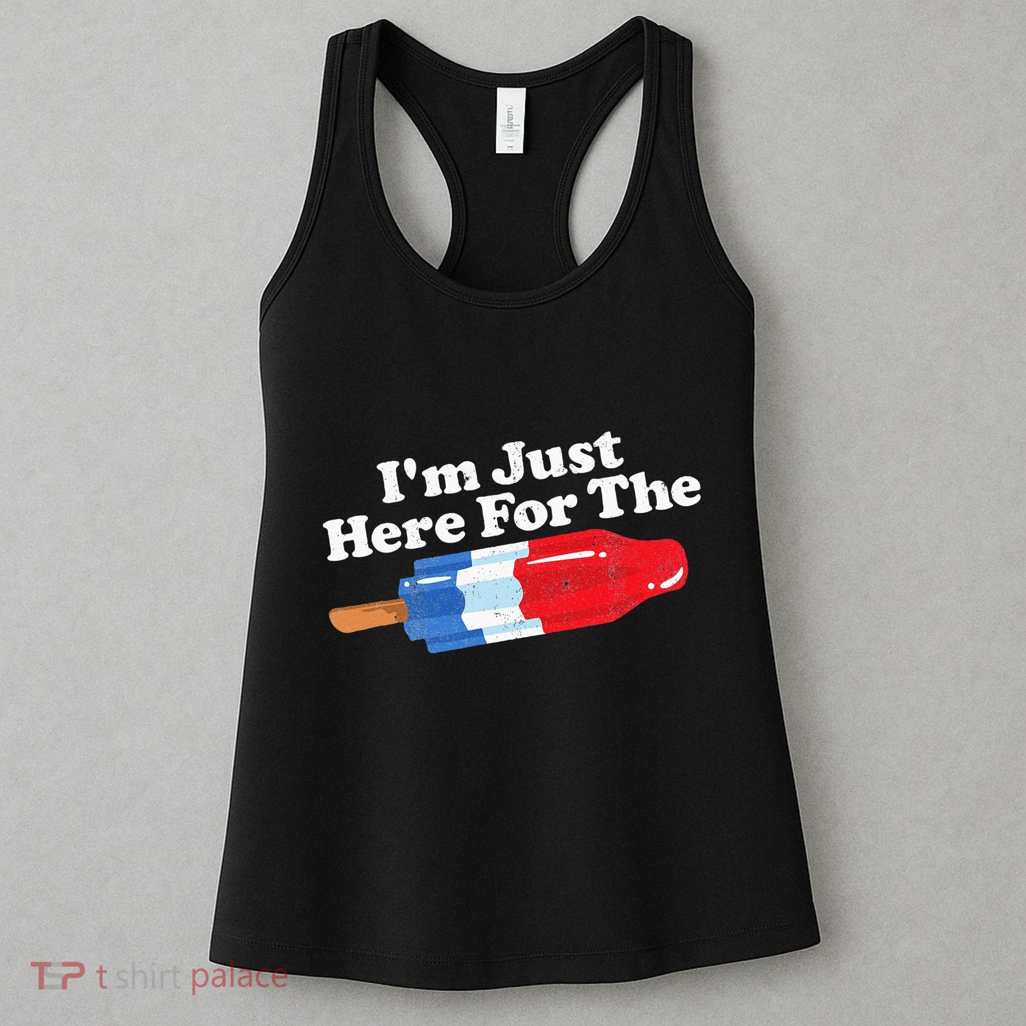 I'm Just Here For The Popsicle Funny Bomb Retro 80s Pop Gift Women's Tank Top