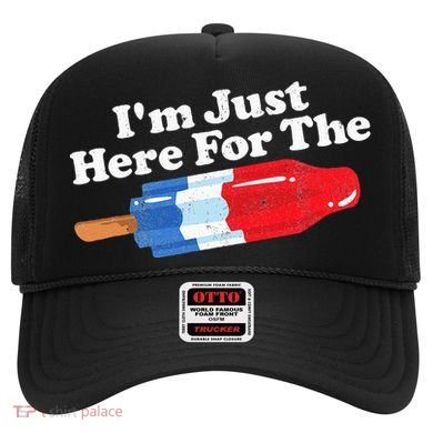 I'm Just Here For The Popsicle Funny Bomb Retro 80s Pop Gift Hat