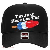 I'm Just Here For The Popsicle Funny Bomb Retro 80s Pop Gift Hat thumb 0