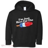 I'm Just Here For The Popsicle Funny Bomb Retro 80s Pop Gift Toddler Hoodie thumb 0