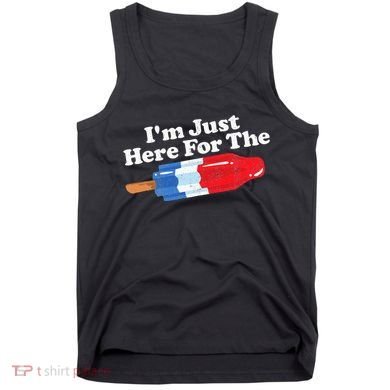 I'm Just Here For The Popsicle Funny Bomb Retro 80s Pop Gift Tank Top