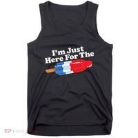 I'm Just Here For The Popsicle Funny Bomb Retro 80s Pop Gift Tank Top thumb 0