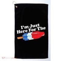 I'm Just Here For The Popsicle Funny Bomb Retro 80s Pop Gift Golf Towel thumb 0
