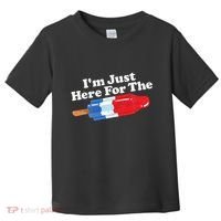 I'm Just Here For The Popsicle Funny Bomb Retro 80s Pop Gift Toddler T-Shirt thumb 0