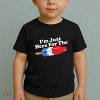 I'm Just Here For The Popsicle Funny Bomb Retro 80s Pop Gift Toddler T-Shirt thumb 2