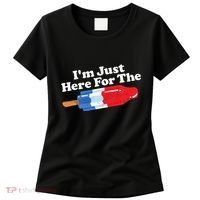 I'm Just Here For The Popsicle Funny Bomb Retro 80s Pop Gift Women's T-Shirt thumb 0