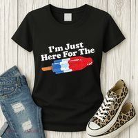 I'm Just Here For The Popsicle Funny Bomb Retro 80s Pop Gift Women's T-Shirt thumb 3