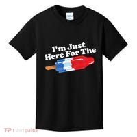 I'm Just Here For The Popsicle Funny Bomb Retro 80s Pop Gift Kids T-Shirt thumb 0
