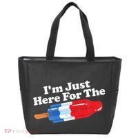 I'm Just Here For The Popsicle Funny Bomb Retro 80s Pop Gift Tote Bag thumb 0