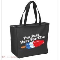 I'm Just Here For The Popsicle Funny Bomb Retro 80s Pop Gift Tote Bag thumb 2
