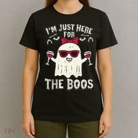I'm Just Here For The Boos Halloween Costume T-Shirt thumb 4