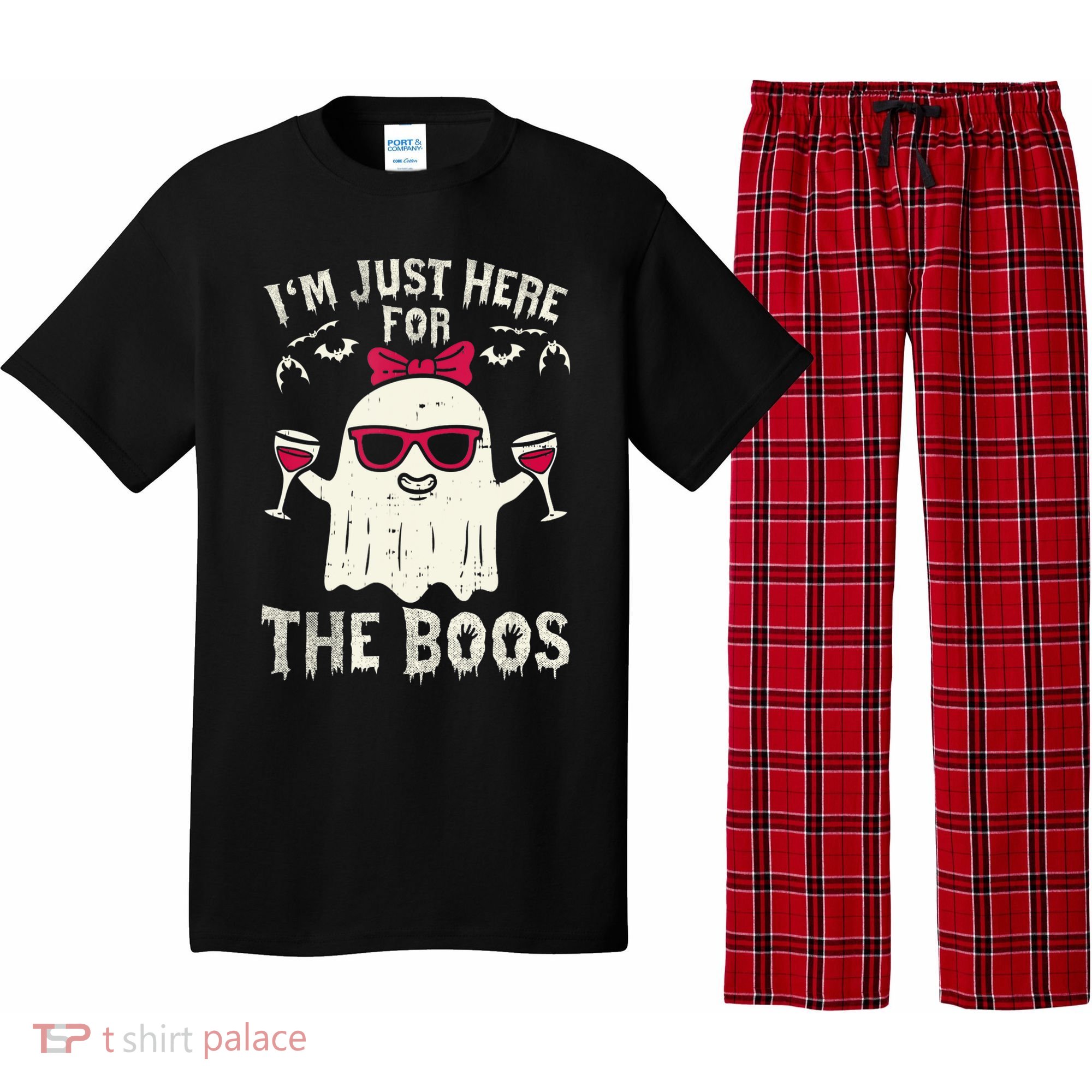 I'm Just Here For The Boos Halloween Costume Pajama Set
