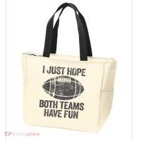 I Just Hope Both Teams Have Fun Game Day Football Tote Bag thumb 3