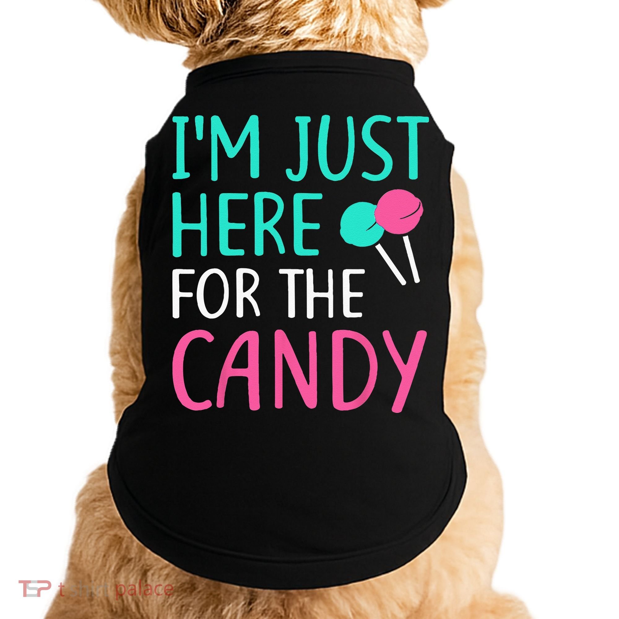 Im Just Here For The Candy Halloween Doggie Tank