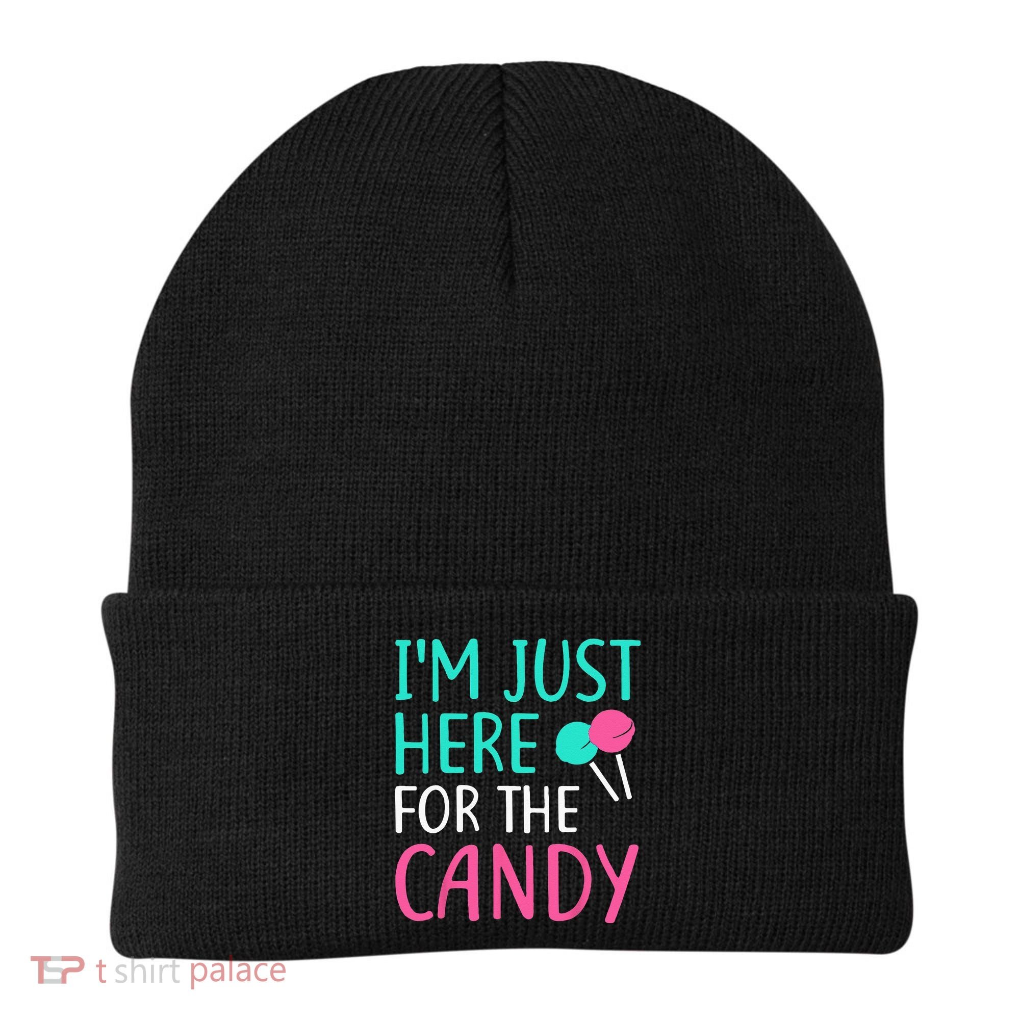 Im Just Here For The Candy Halloween Beanie