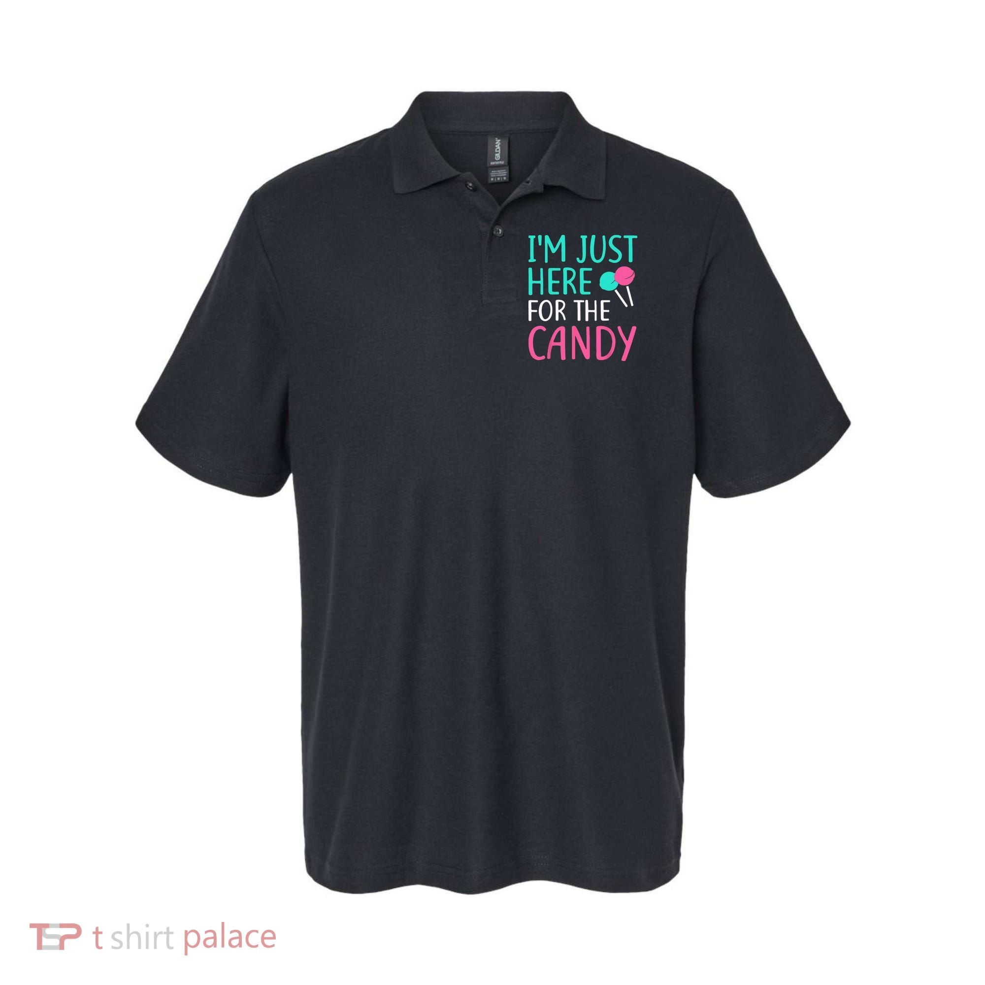 Im Just Here For The Candy Halloween Polo