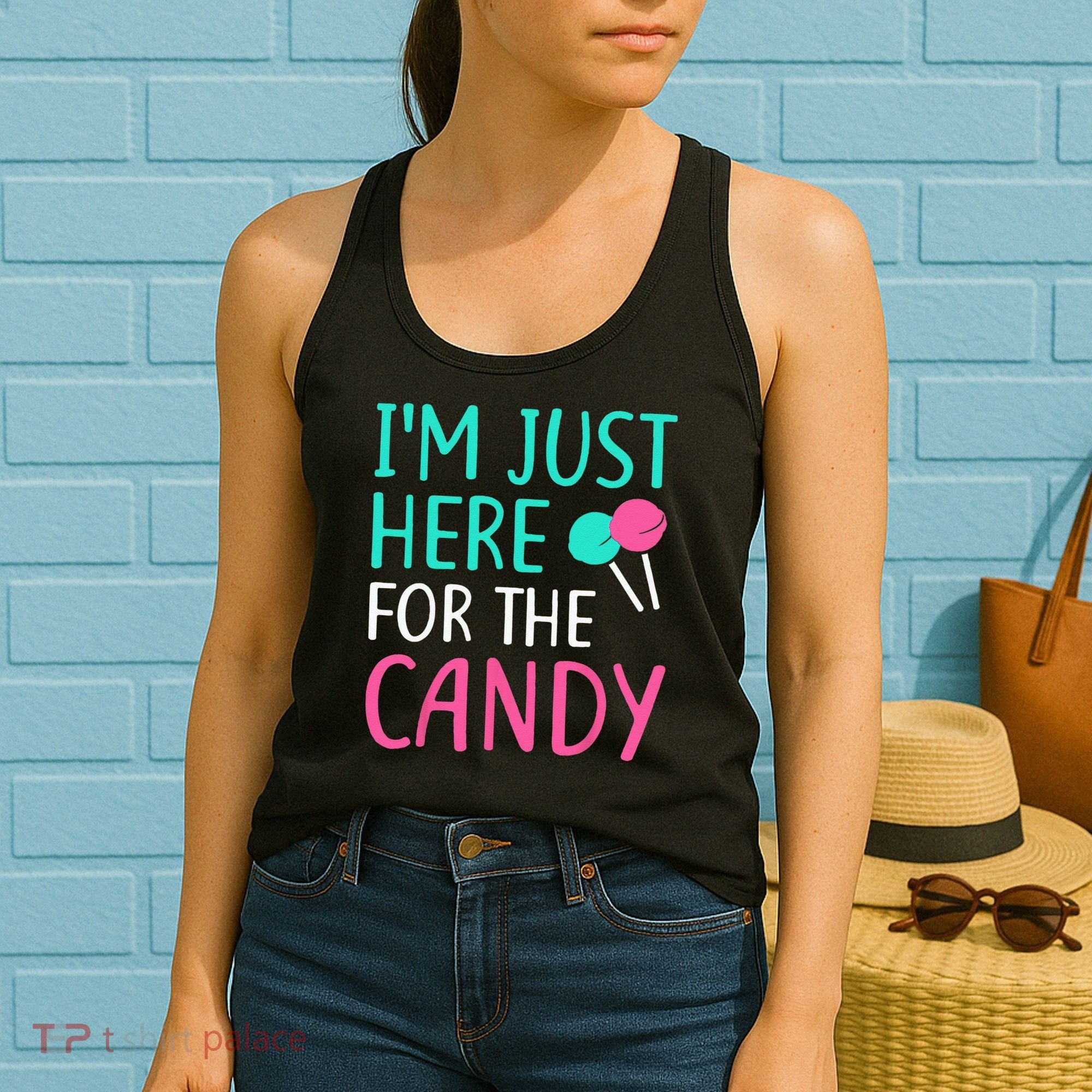 Im Just Here For The Candy Halloween Women's Tank Top