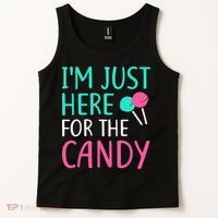 Im Just Here For The Candy Halloween Tank Top thumb 2