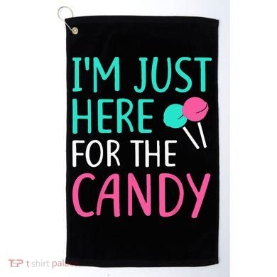 Im Just Here For The Candy Halloween Golf Towel