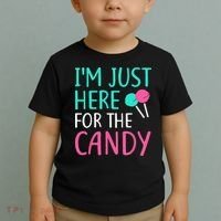 Im Just Here For The Candy Halloween Toddler T-Shirt thumb 2
