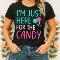 Im Just Here For The Candy Halloween Women's T-Shirt thumb 2
