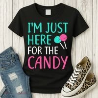 Im Just Here For The Candy Halloween Women's T-Shirt thumb 3