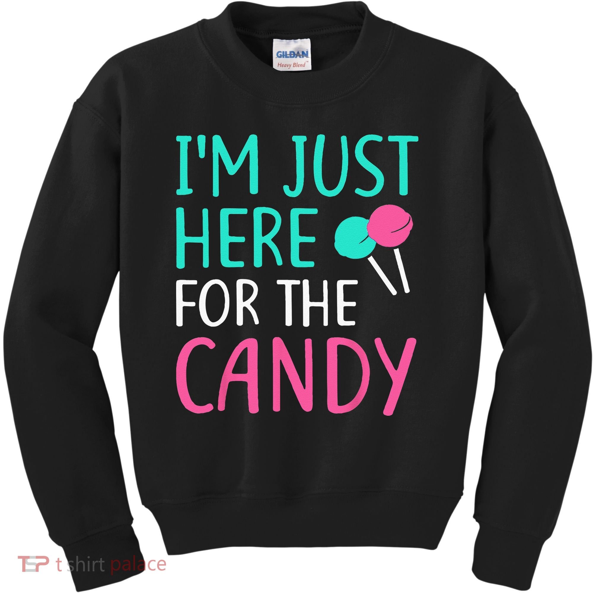 Im Just Here For The Candy Halloween Kids Sweatshirt