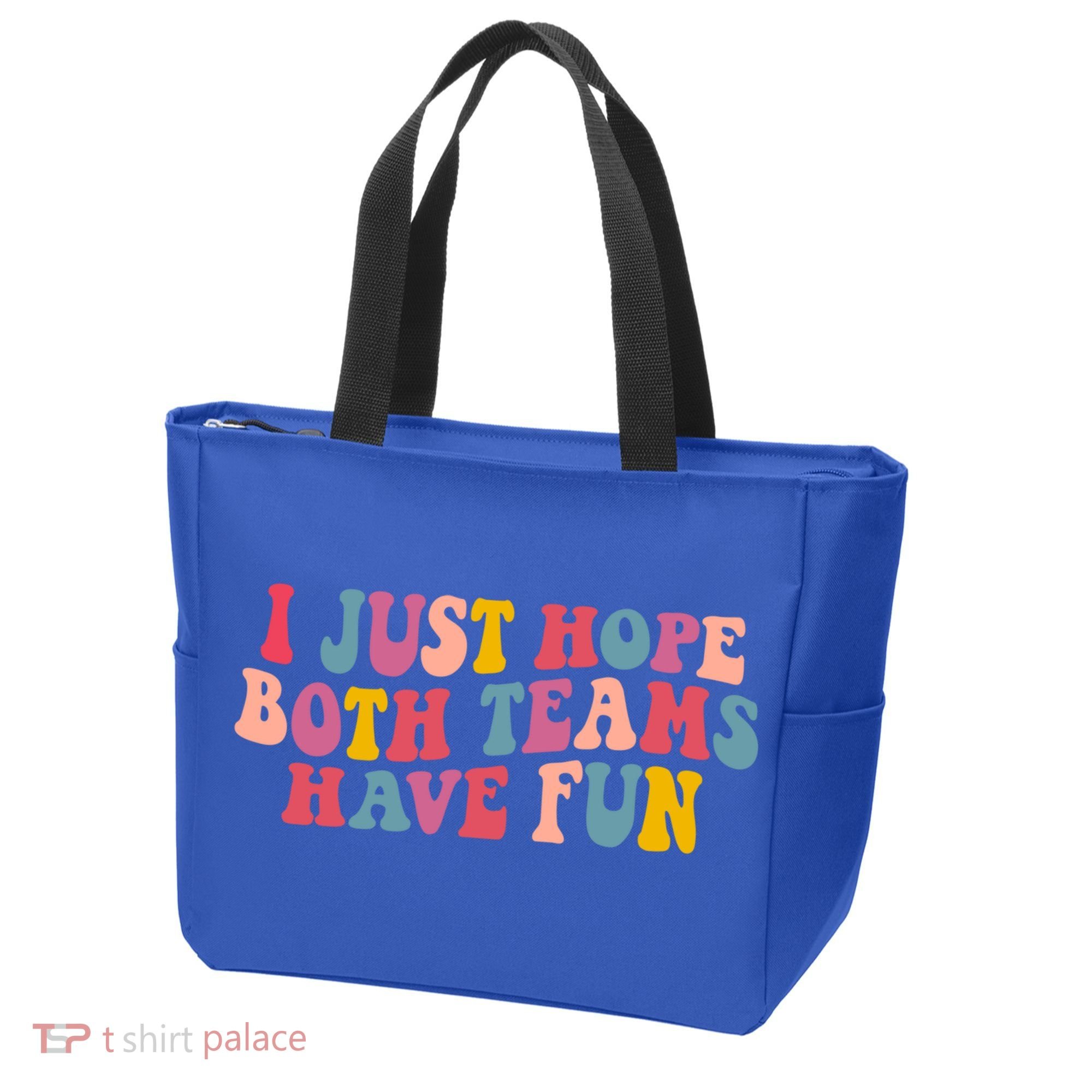 I Just Hope Both Teams Have Fun Groovy Football Gift Tote Bag