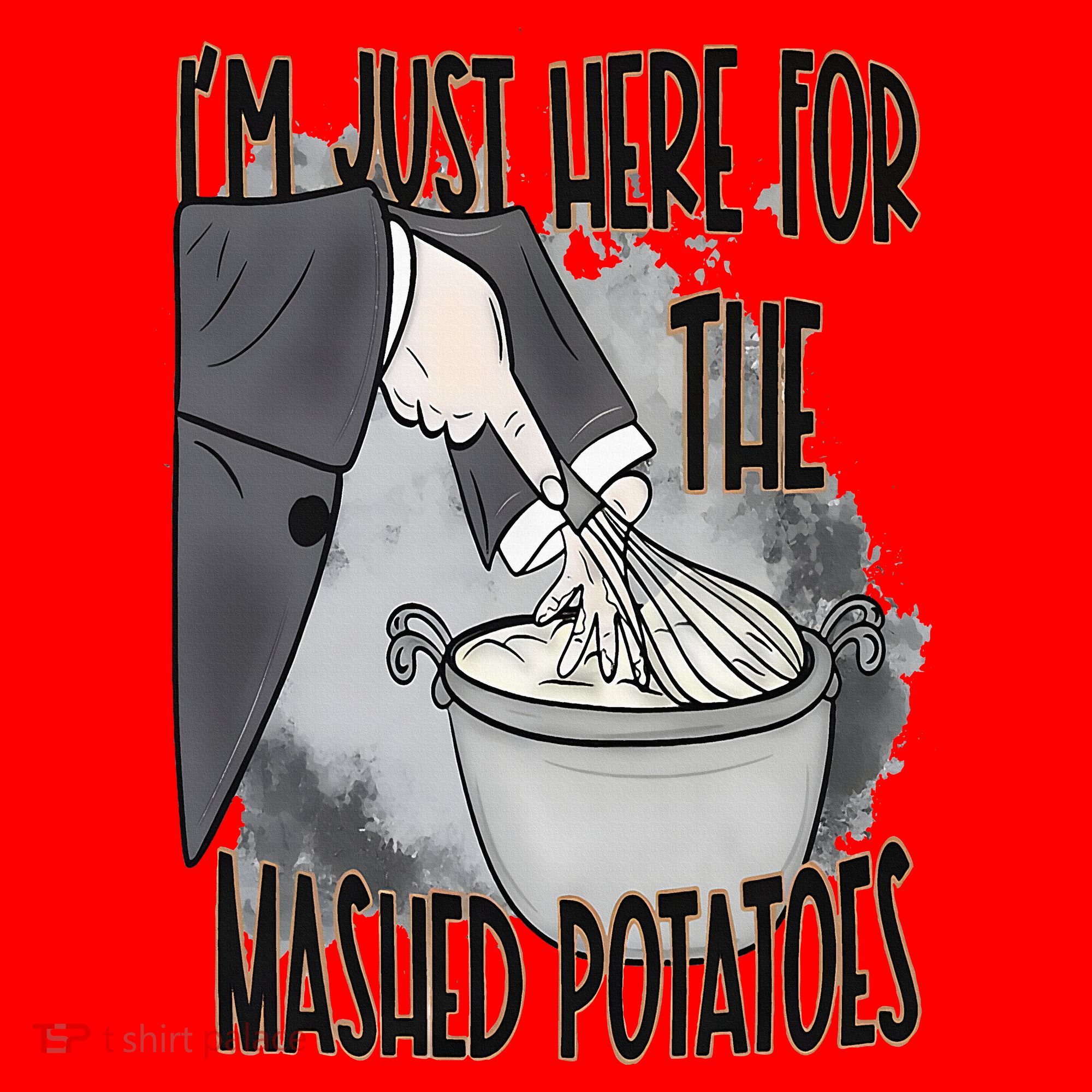 I'm Just Here For The Mashed Potatoes Cute Thanksgiving Food Santa Hat