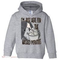 I'm Just Here For The Mashed Potatoes Cute Thanksgiving Food Toddler Hoodie thumb 0