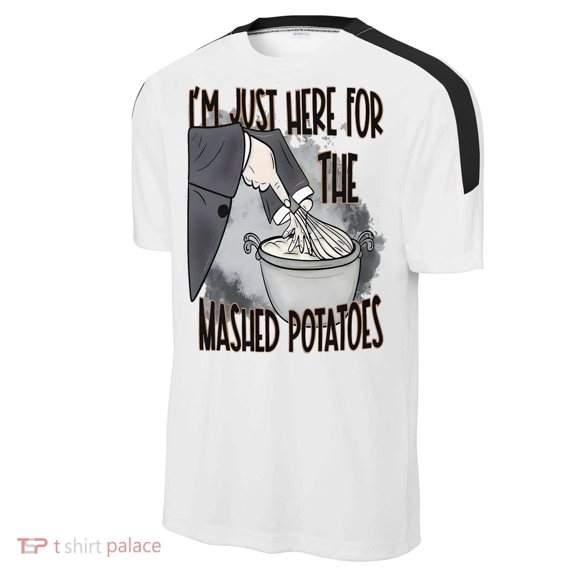 I'm Just Here For The Mashed Potatoes Cute Thanksgiving Food Sport-Tek Competitor United Soccer Jersey