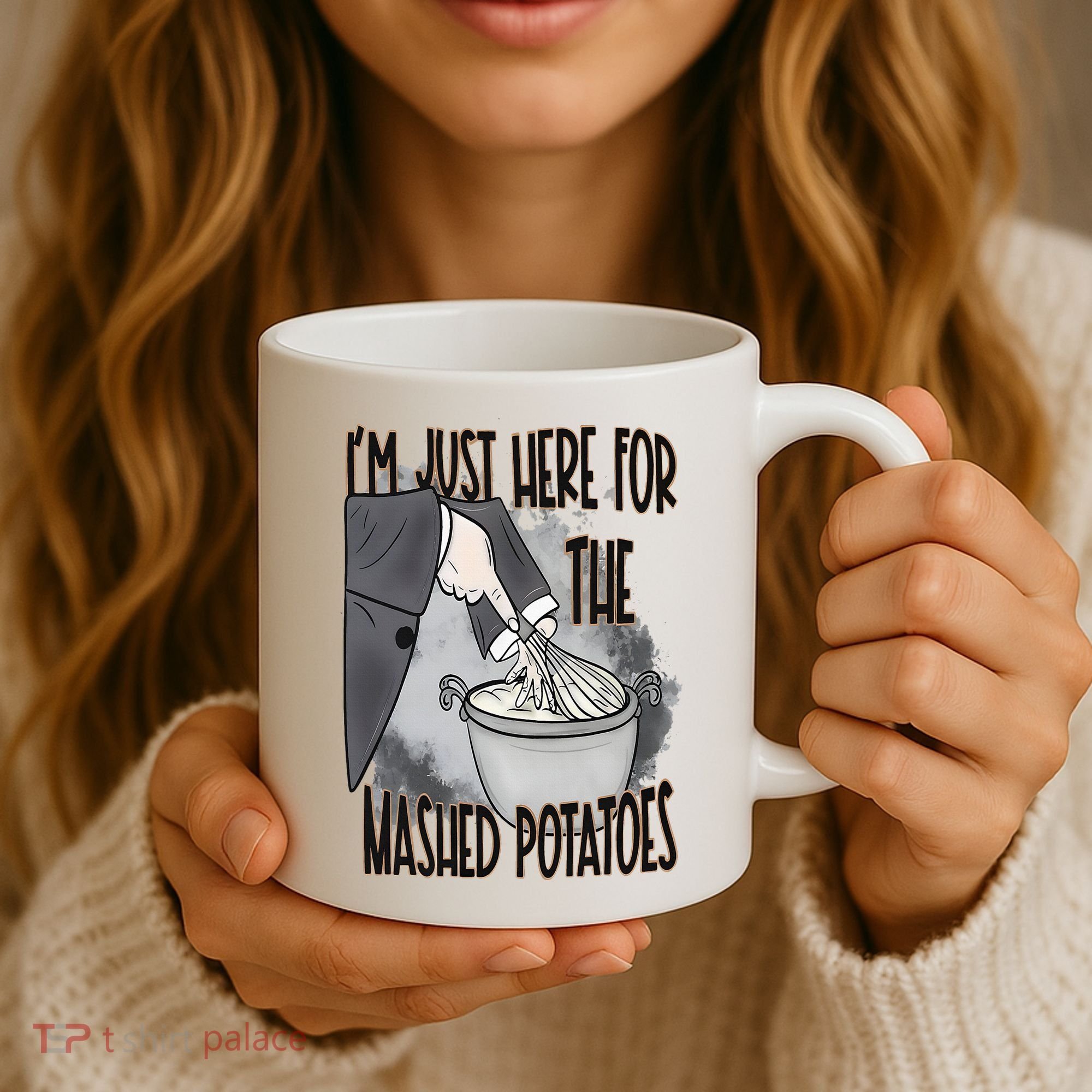 I'm Just Here For The Mashed Potatoes Cute Thanksgiving Food Coffee Mug