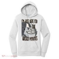 I'm Just Here For The Mashed Potatoes Cute Thanksgiving Food Women's Hoodie thumb 0