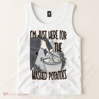 I'm Just Here For The Mashed Potatoes Cute Thanksgiving Food Tank Top thumb 2