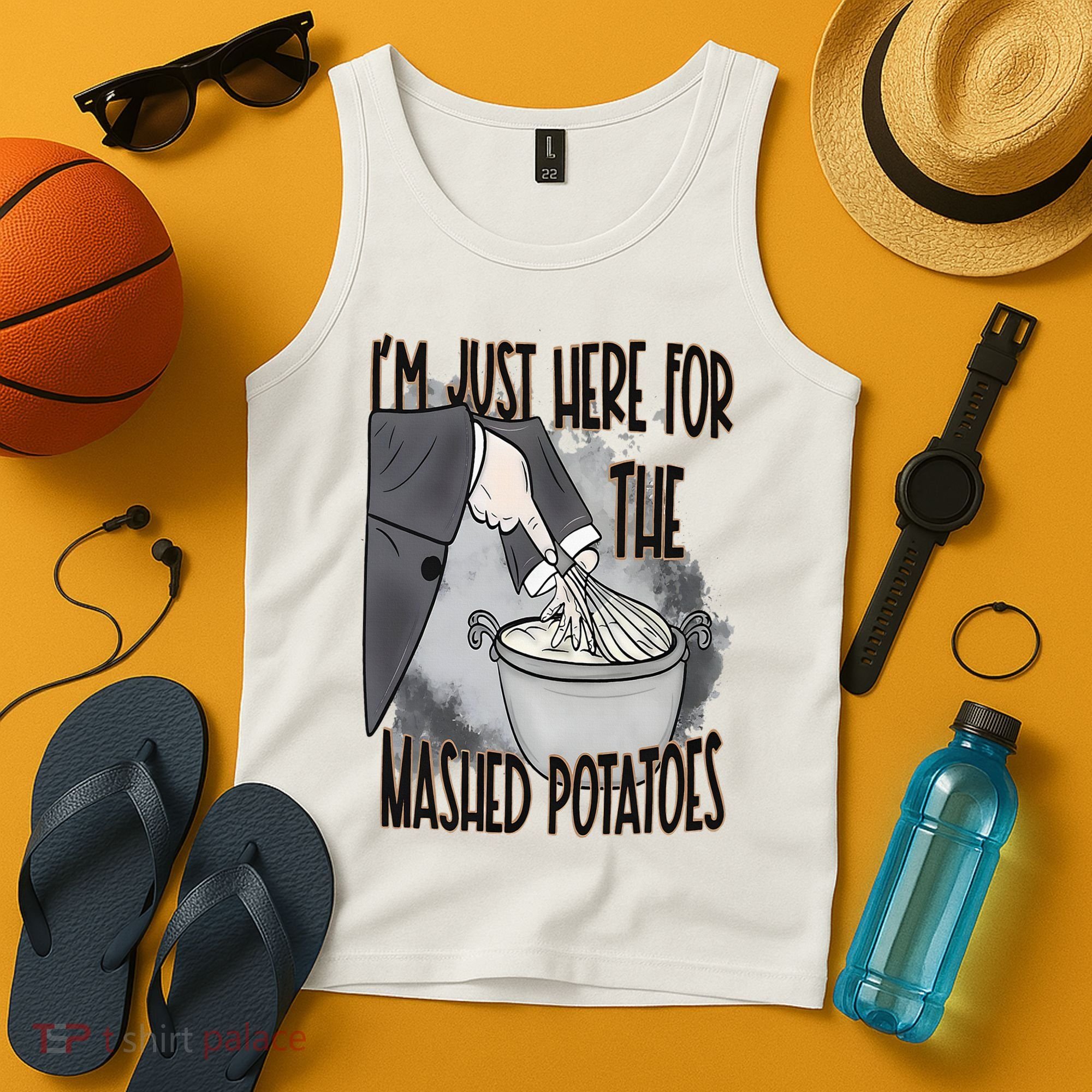 I'm Just Here For The Mashed Potatoes Cute Thanksgiving Food Tank Top