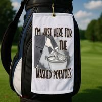 I'm Just Here For The Mashed Potatoes Cute Thanksgiving Food Golf Towel thumb 2