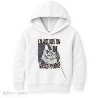 I'm Just Here For The Mashed Potatoes Cute Thanksgiving Food Kids Hoodie thumb 0