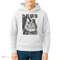 I'm Just Here For The Mashed Potatoes Cute Thanksgiving Food Kids Hoodie thumb 4