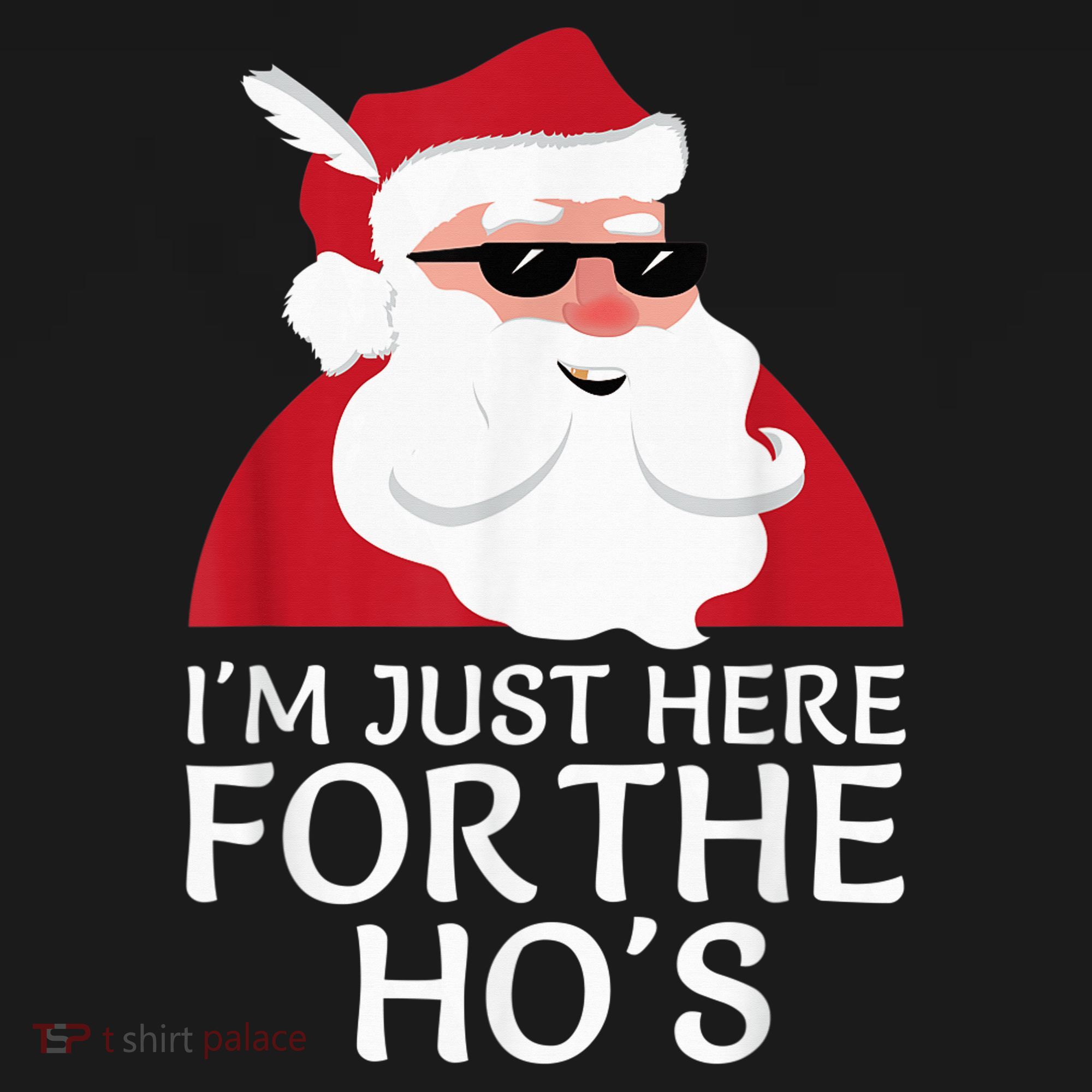 I'm Just Here For The Hos Shirt Santa Claus Christmas Joke Hoodie