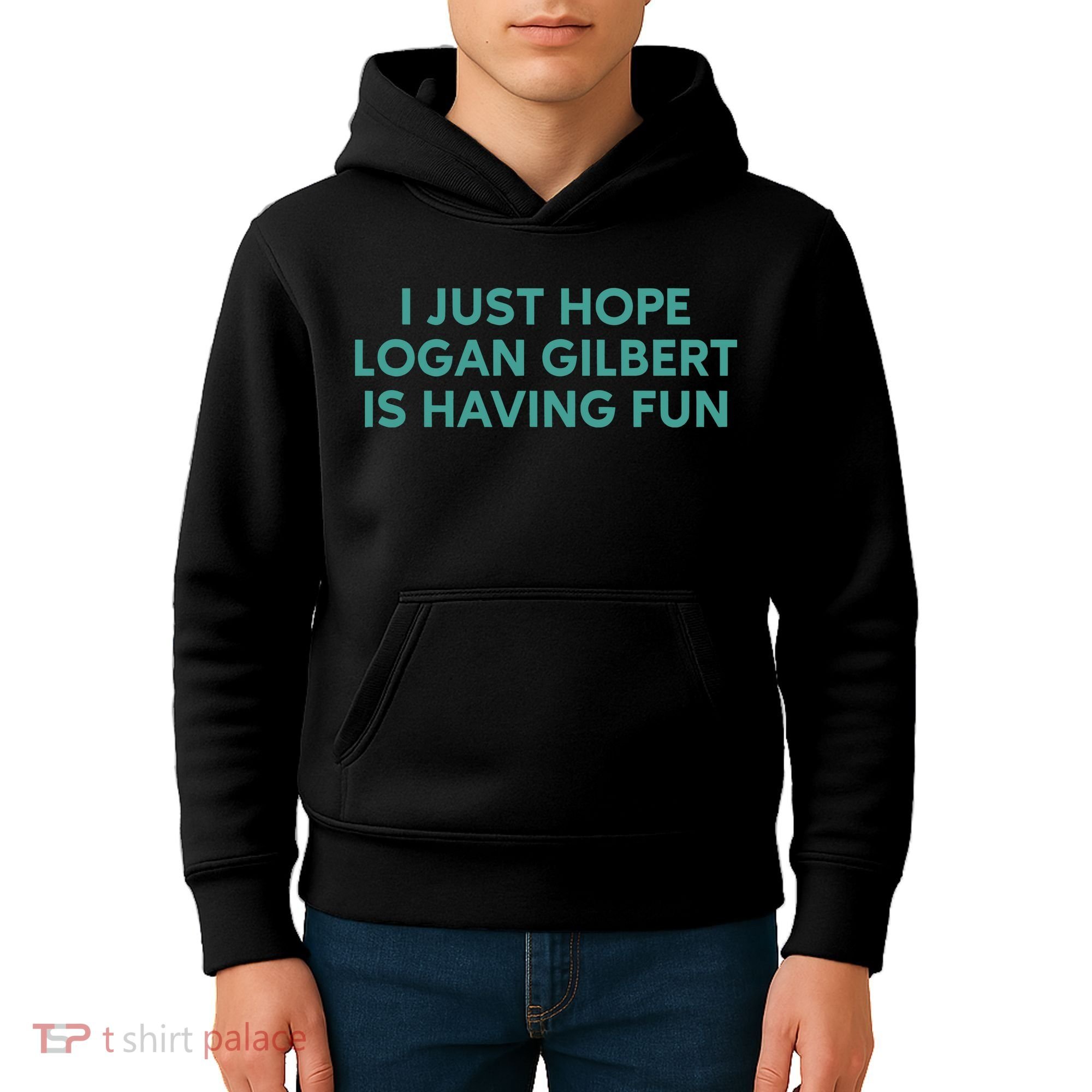 I Just Hope Logan Gilbert Is Having Fun Kids Hoodie